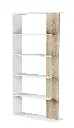 Adila White and Oak Effect Bookcase