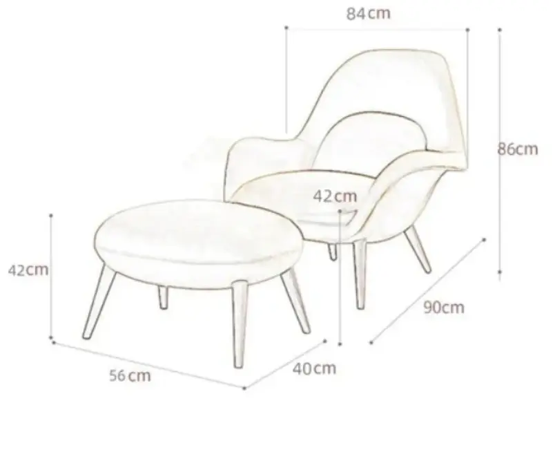 Fredericia Swoon Armchair And Footstool 07.webp