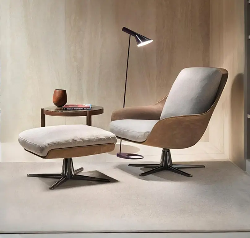 Herton Lounge Chair And Ottoman, Armchair