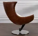 Lobster Lounge Chair With Ottoman, Walnut Texture, Armchair 06.webp