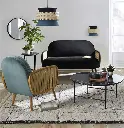 Cane Rattan Armchair, Velvet 06.webp