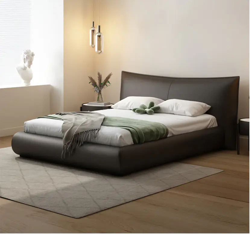 Kai King Size Bed With Storage, Super King Size With Storage, Real Leather 10.webp