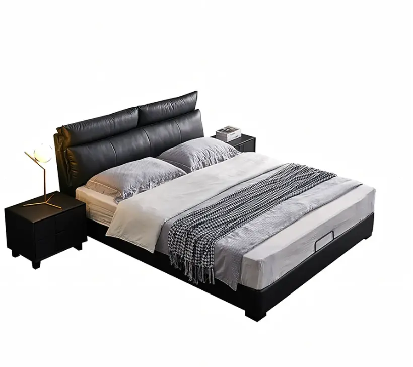 Luca King Size Superking Size Bed, Leather 05.webp