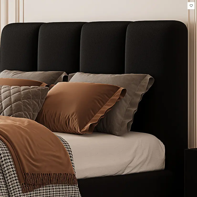 Lysander Double Bed, King Size Bed, Black 04.webp