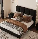 Lysander Double Bed, King Size Bed, Black 03.webp