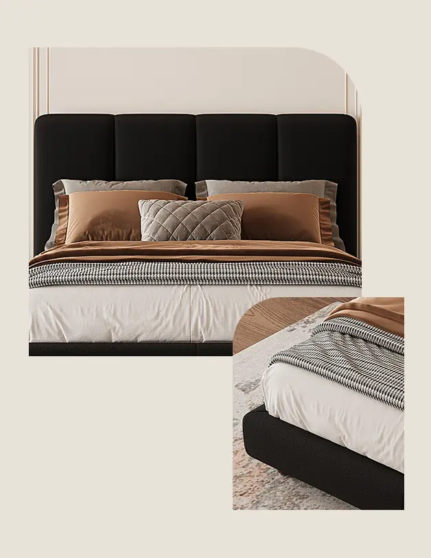 Lysander Double Bed, King Size Bed, Black 08.webp