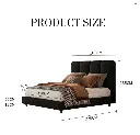 Lysander Double Bed, King Size Bed, Black 06.webp
