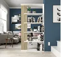 Adila White and Oak Effect Bookcase