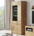 Camar Large Oak Effect 2 Door Display Cabinet