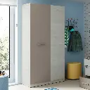 Almiron White & Grey Ash 2 Door Wardrobe