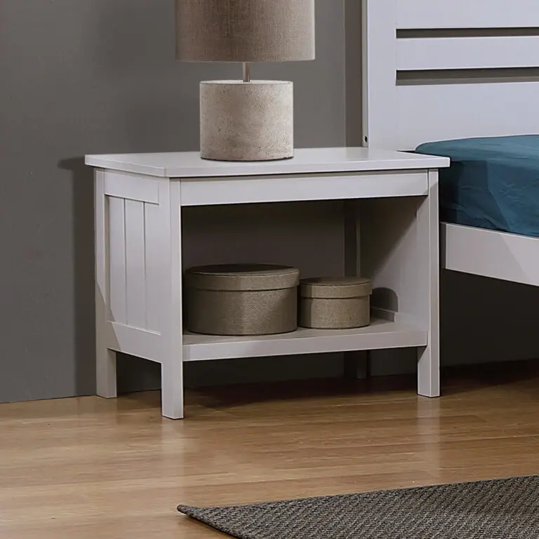 Astley Solid Hardwood Antique Bedside Grey