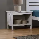 Astley Solid Hardwood Antique Bedside Grey