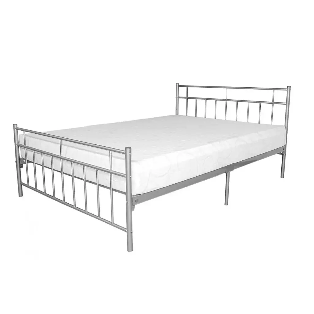Davina 4 Foot Silver Metal Bed (ONLY FRAME)