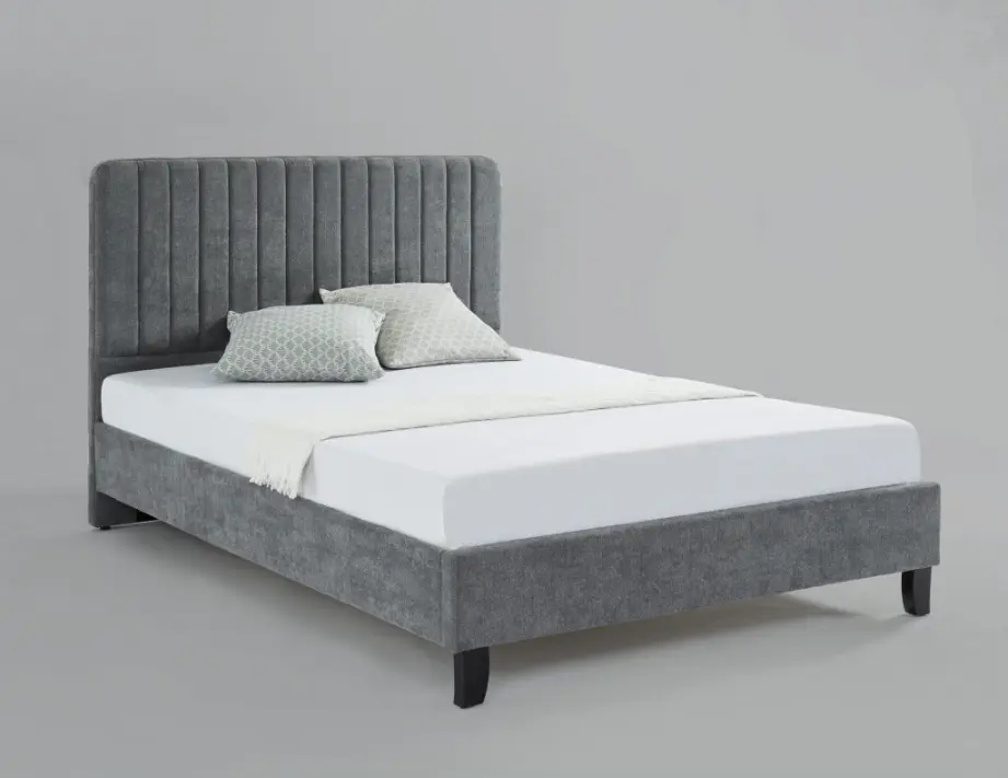 Livingstone Fabric 4 Foot Bed in Grey
