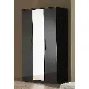 Topline Robe with Centre Mirror 3 Door Black