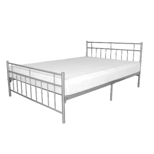 Davina 4 Foot Silver Metal Bed (ONLY FRAME)