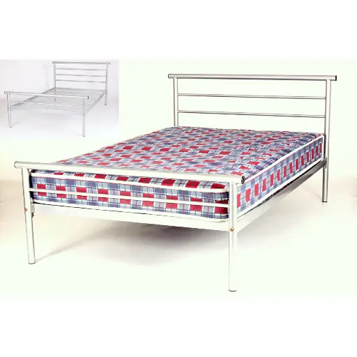 Hercules 4 Foot Contract Metal Bed – Silver