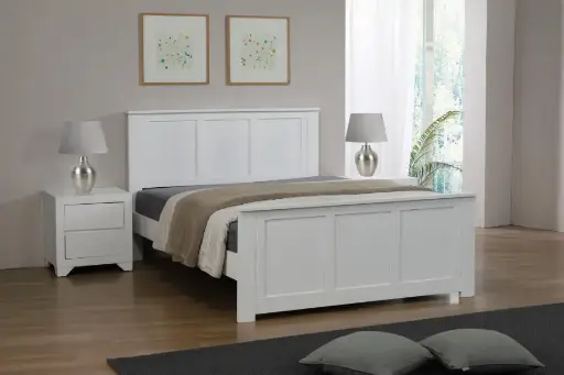 Mali 4 Foot Bed in White