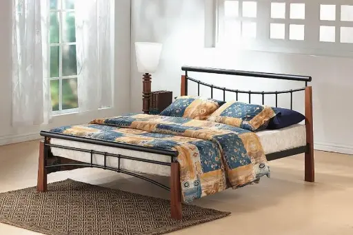 Franklin Black and Dark Oak Bed