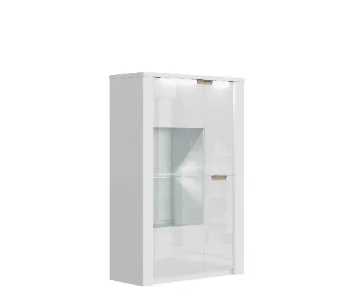 Ice White High Gloss Wide Display Unit