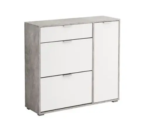Arco Grey and White Shoe Cabinet