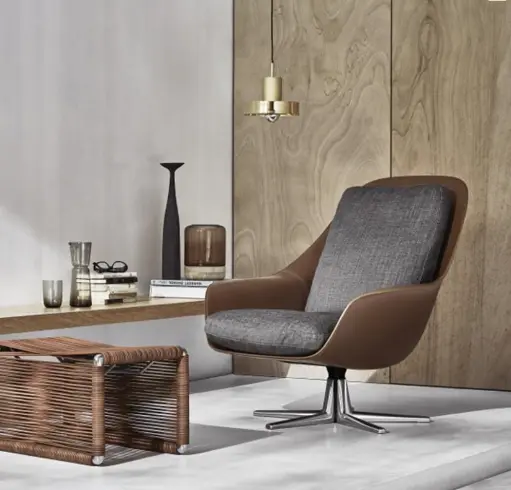Herton Lounge Chair And Ottoman, Armchair
